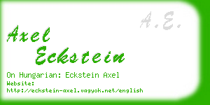 axel eckstein business card